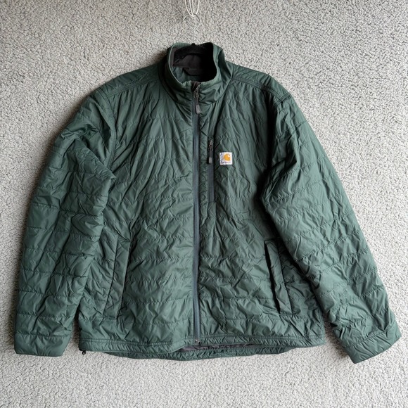 Carhartt Gilliam Jacket Mens XL Green Quilted Puffer Rain Defender 102208